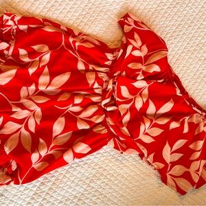 Pink Lily Red and White Dress